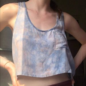 Cropped tank, watercolor tie die